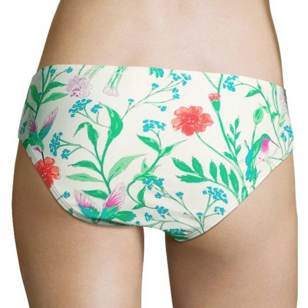Kate Spade Evangeline Hummingbird Floral Bikini Bottoms Swimwear